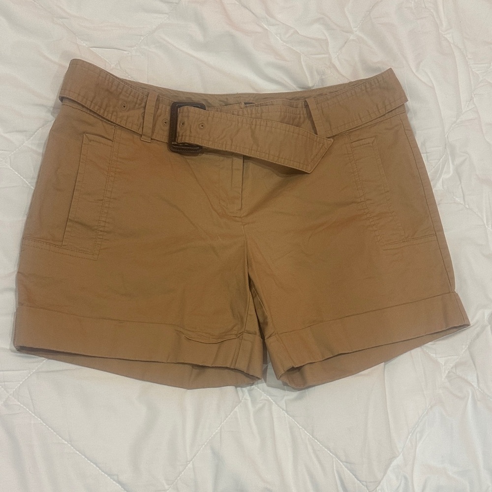 NEW Women's Tan Belted Shorts size 6